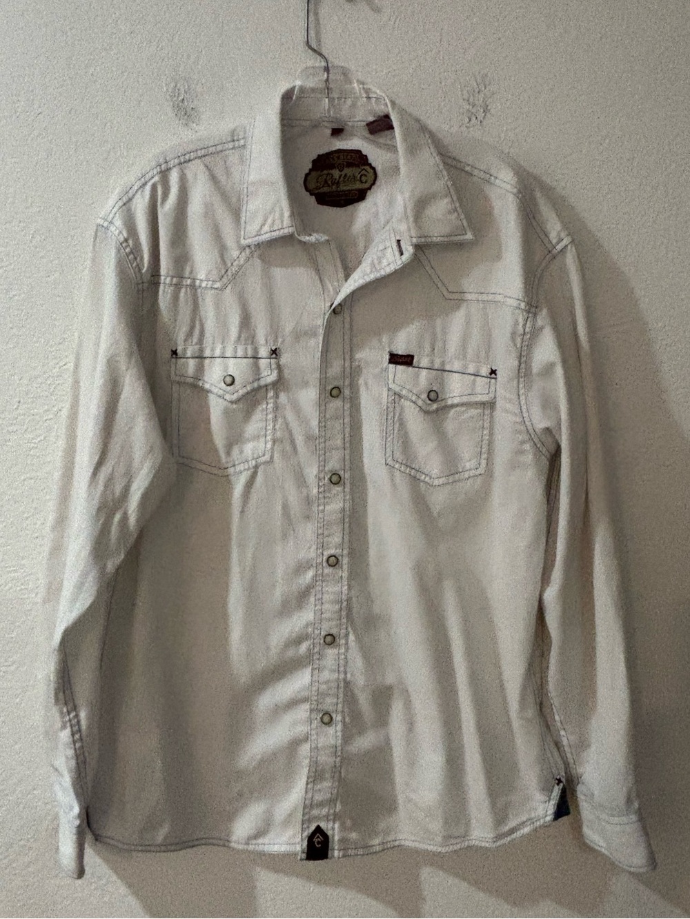 Rafter C Red Dirt Collection White Pearl Snap Shirt